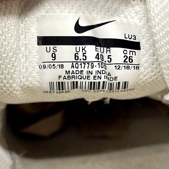 Nike Ebernon Low Triple White Women’s Size 9 Sneakers AQ1779-100 1024 - Picture 7 of 7